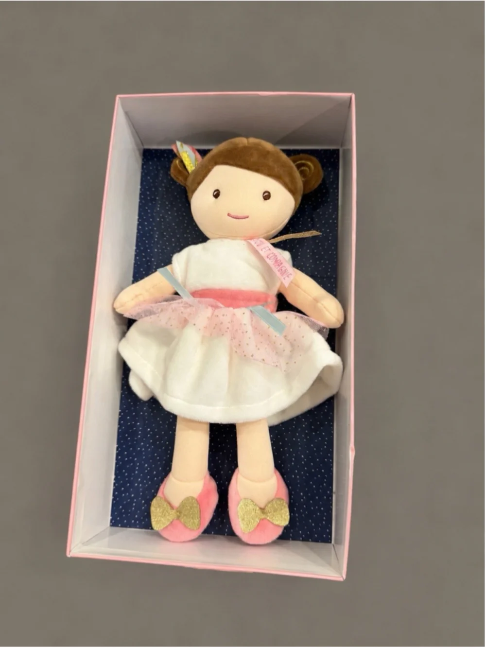 Doudou Et Compagnie Demoiselle Princess Ombelline Baby Cloth Doll Toy Lovey New